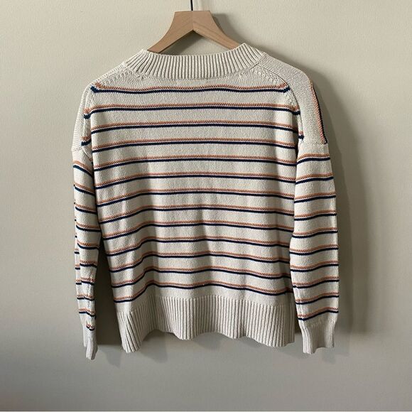 Madewell Brownstone Side-Button Sweater in Stripe - Picture 12 of 15